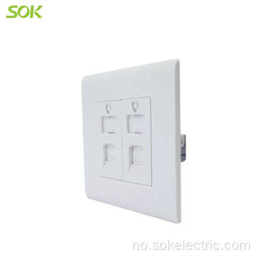 Populært i Storbritannia RJ11 TEL Socket Outlets 2Gang